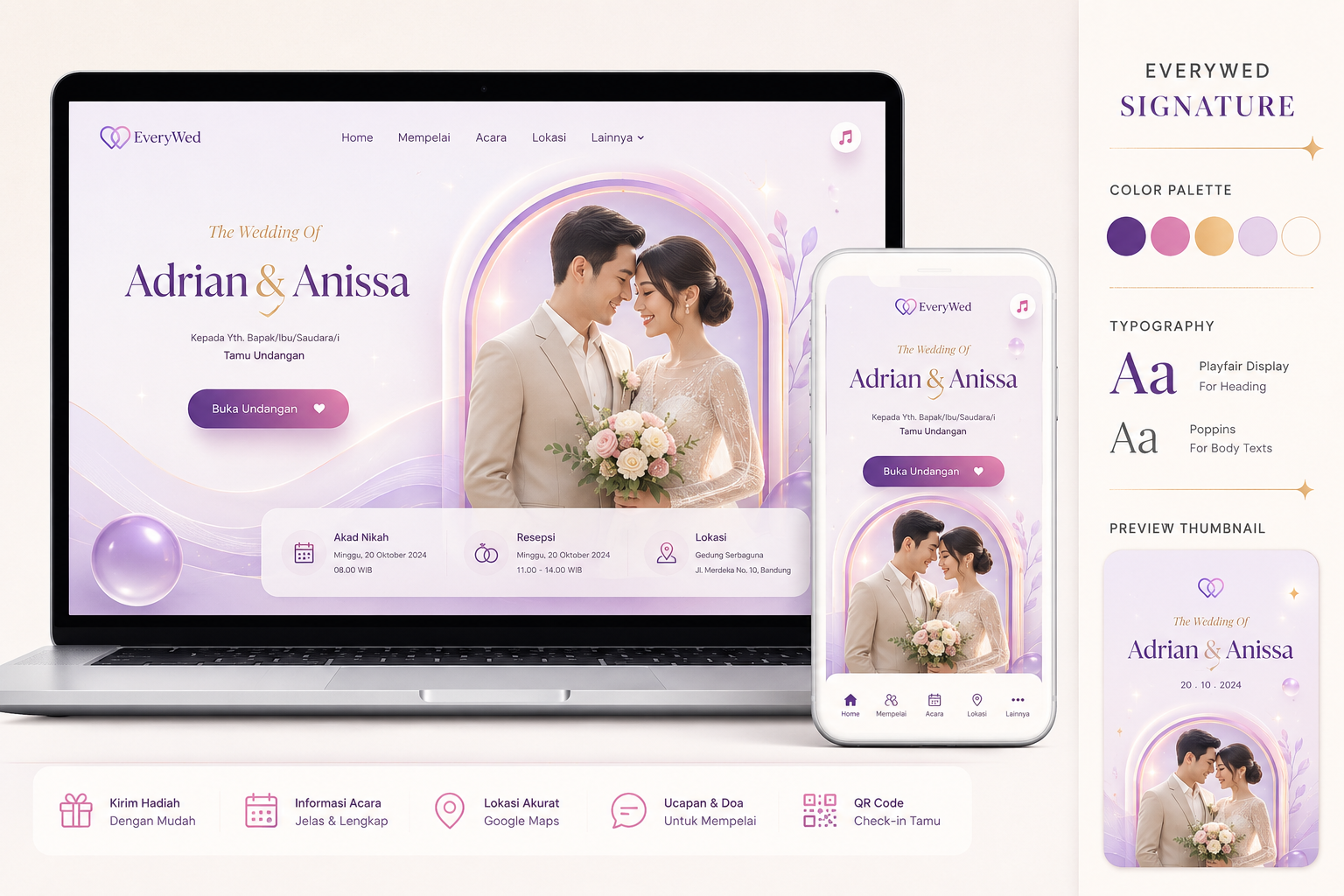 Preview tema everywed_signature